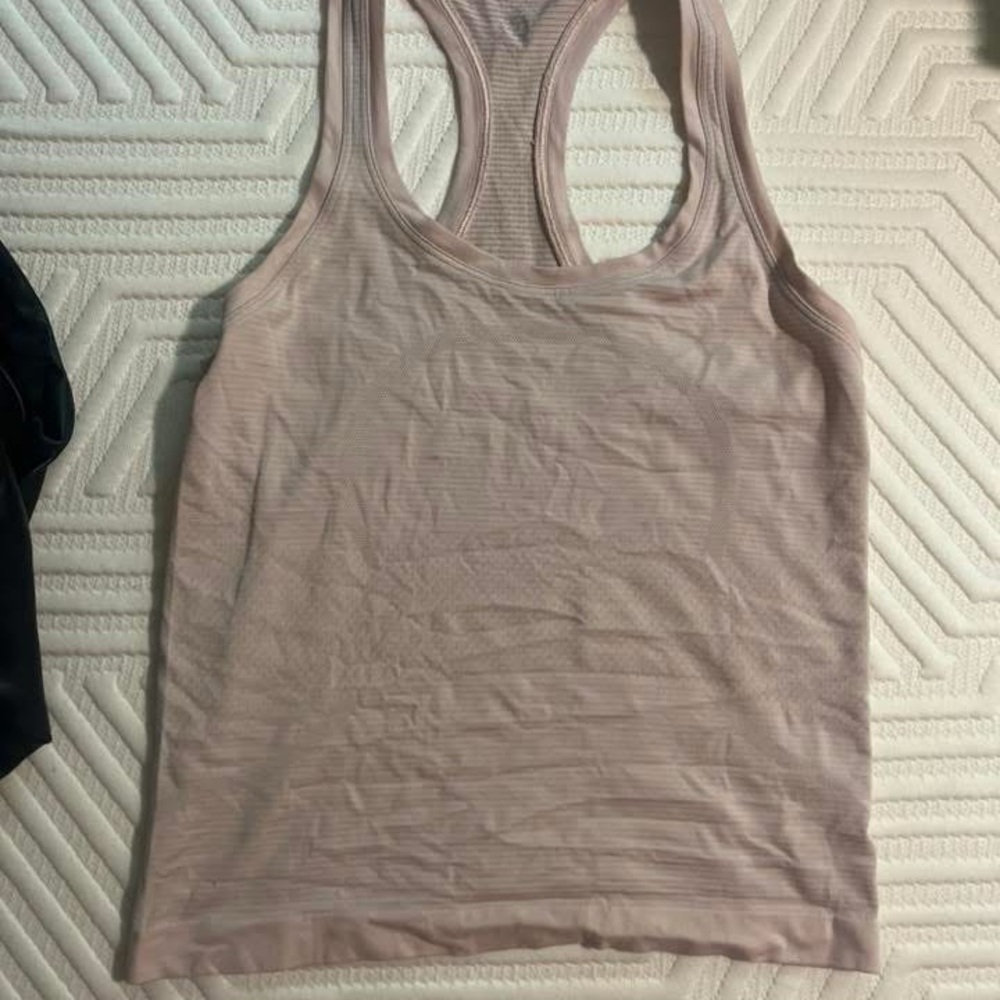 Two Lululemon Athletica Light Pink Tank Top